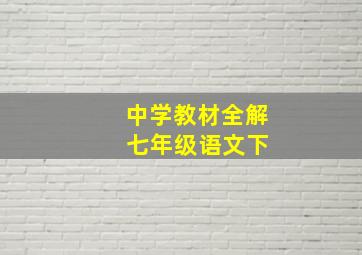 中学教材全解 七年级语文下